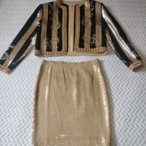 Vintage St. John's Sequined Dress Suit Set